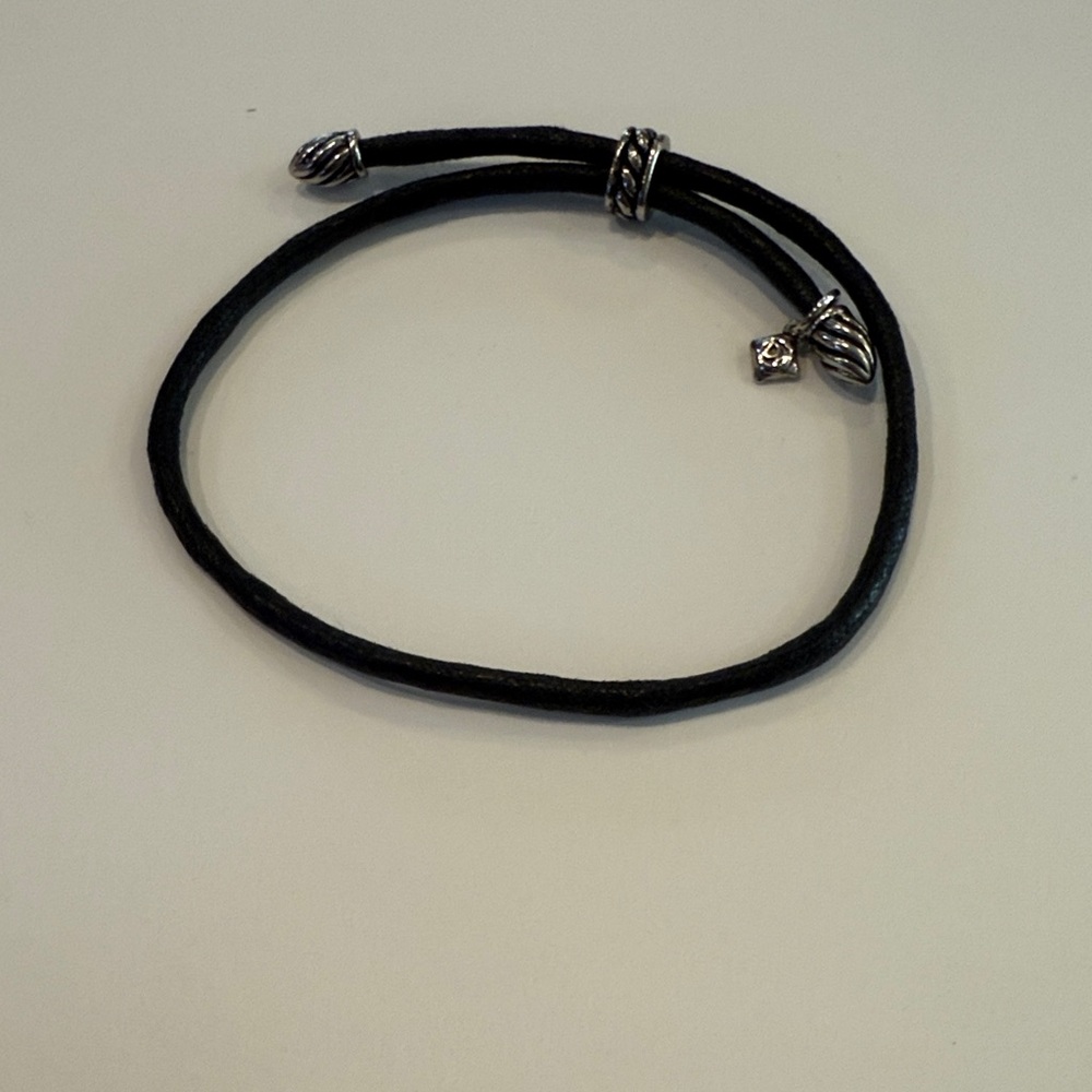 David Yurman Black and Silver Bracelet